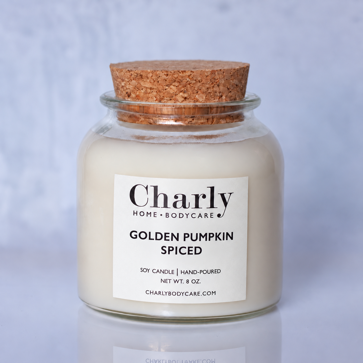 Golden Pumpkin Spiced Soy Candle Apothecary Jar