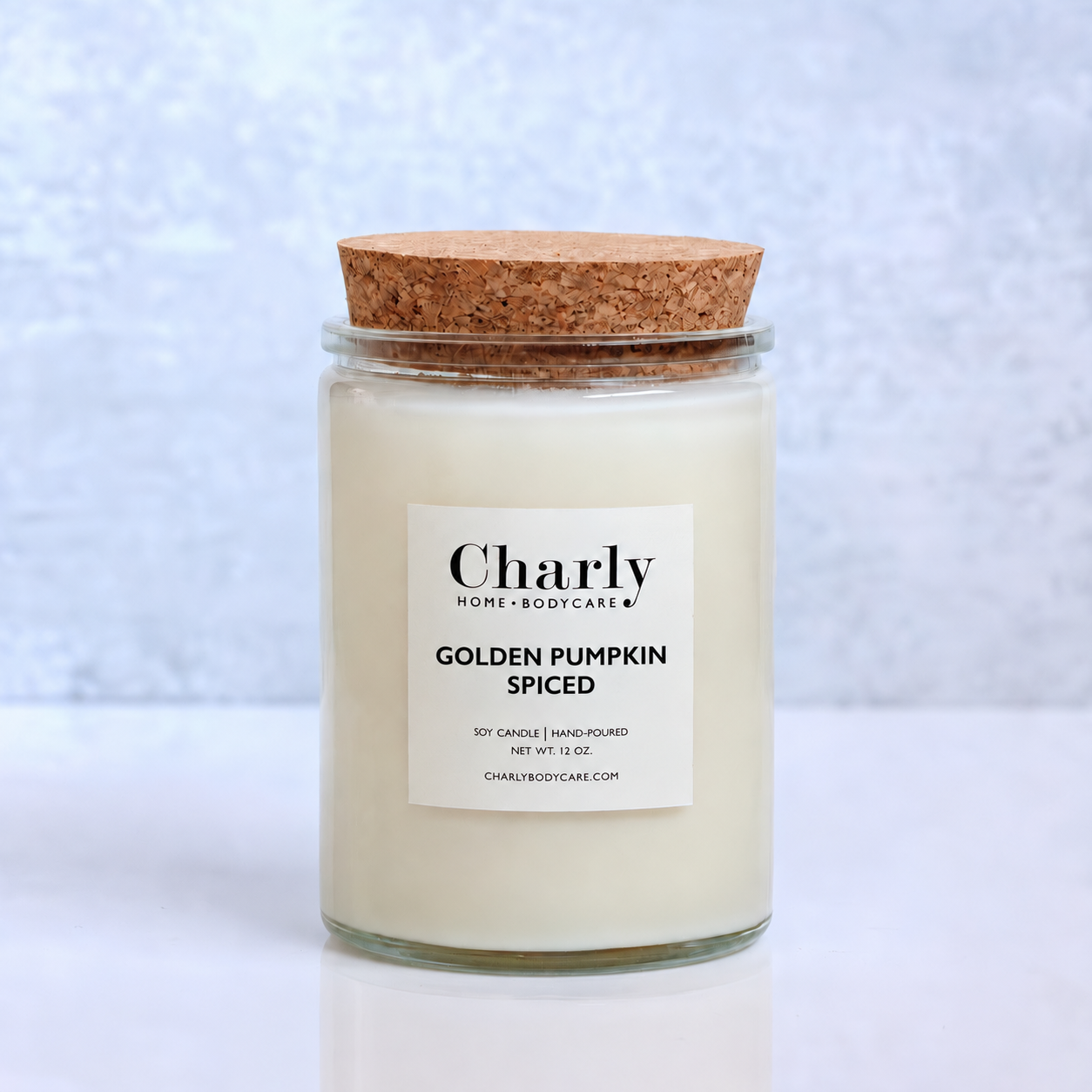 Golden Pumpkin Spiced Soy Candle