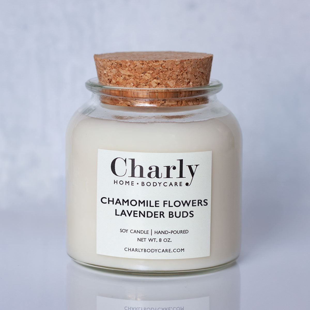 Chamomile Flowers Lavender Buds Soy Candle Apothecary Jar