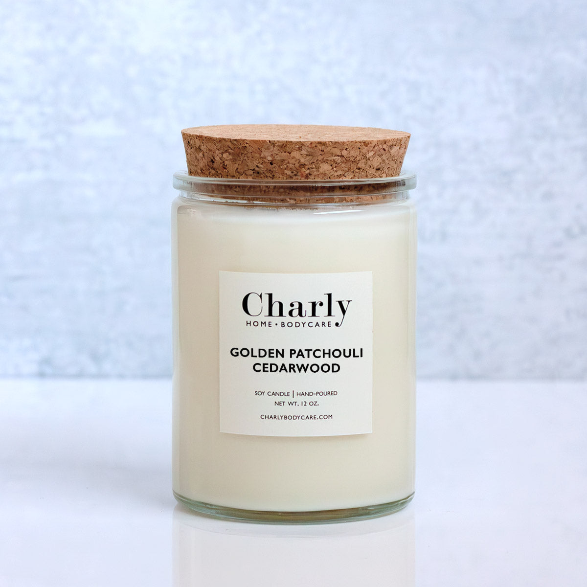 Golden Patchouli Cedarwood Soy Candle 12 ozJar