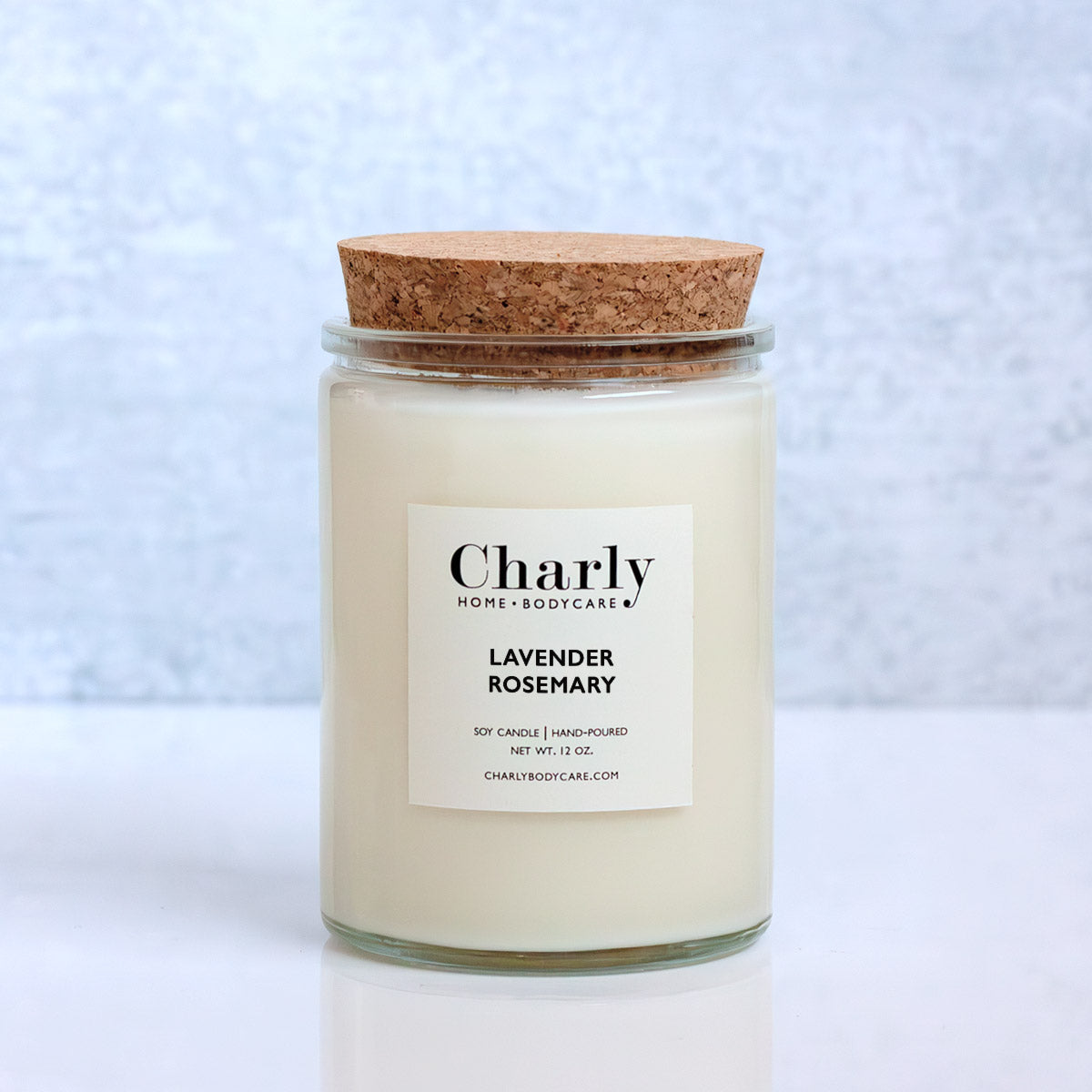Lavender Rosemary Soy Candle 12 oz Glass Jar