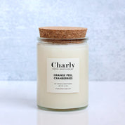 Orange Peel Cranberries Soy Candle 12 oz Glass Jar