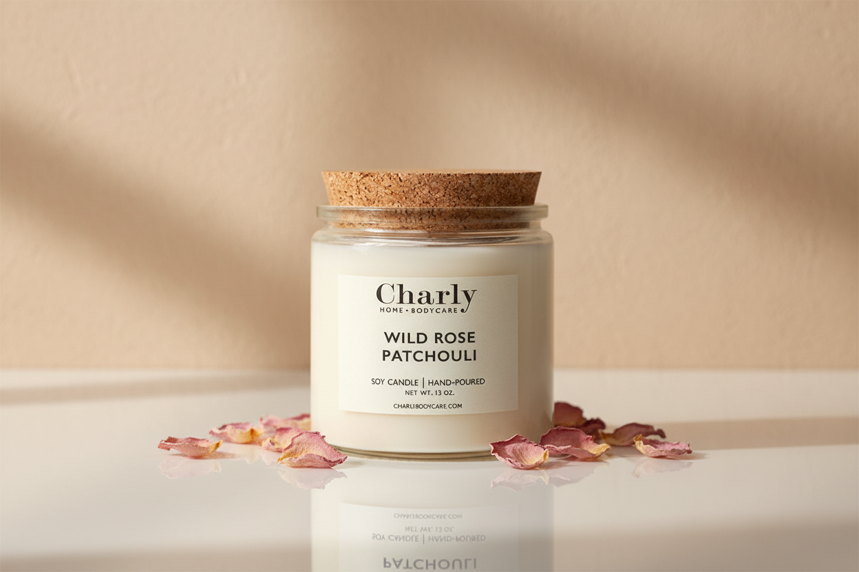 Wild Rose Patchouli Soy Candle