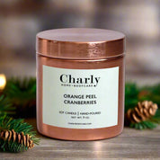 Orange Peel Cranberries Soy Candle 9 oz Travel Tin