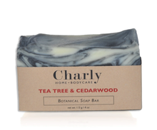 Load image into Gallery viewer, tea tree cedarwood Botanical Soap Bar