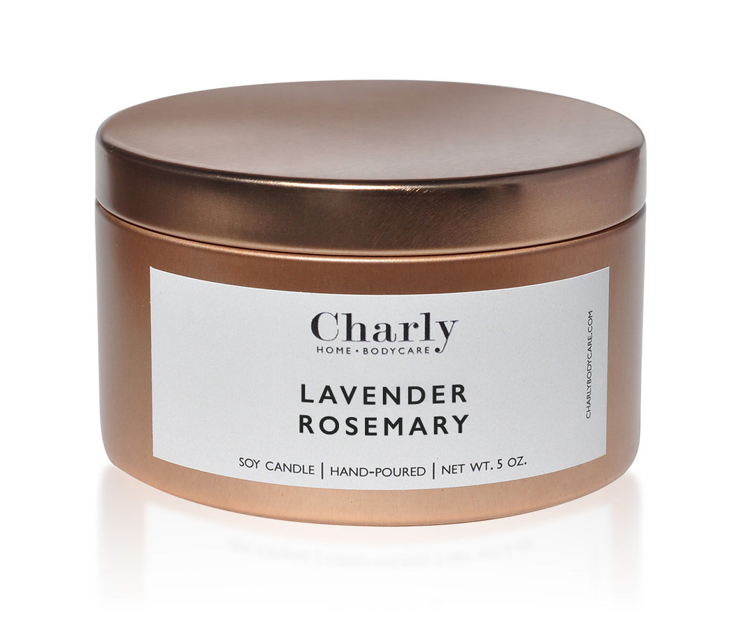 lavender rosemary Soy Candle travel tin
